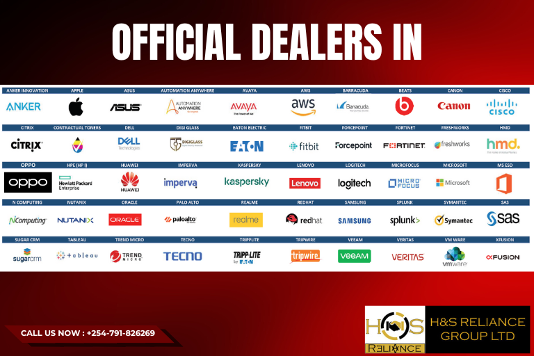 Official Dealers In Anker Innovation, Apple, ASUS, Automation Anywhere, Avaya, AWS, Barracuda, Beats, Canon, Cisco, Citrix, Contractual Toners, Dell, Digi Glass, Eaton Electric, Fitbit, Forcepoint, Fortinet, Freshworks, HMD, Oppo, Huawei, Imperva, Kaspersky, Lenovo, Logitech, Micro Focus, Microsoft, MS ESD, N Computing, Nutanix, Oracle, Palo Alto, Realme, Red Hat, Samsung, Splunk, Symantec, SAS, Sugar CRM, Tableau, Trend Micro, Tecno, Tripp Lite, Tripwire, Veeam, Veritas, VM Ware, and XFusion.